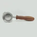 58mm Kaffeebodenloser Siebträger mit ergonomischem Holzgriff Espressomaschine Teil - La Marzocco Stil Griff