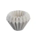 White wave coffee filter paper cake bowl shape pour over dripper 50pcs pack product view - Large Size, 50 Pieces / White