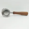 Ersatz 58mm Edelstahl Espresso Siebträger mit ergonomischem Holzgriff für Kaffeemaschine - Chou Holzgriff