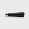 Wooden coffee machine handle detail shot, black rosewood with iron ring, 147mm length. - Black Rosewood with Iron Ring