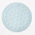 Round silicone insulation mat, heat resistant pot holder kitchen placemat with anti-slip dots. - 17x17x0.4cm / Light Blue