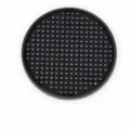 Zwarte ronde PVC antislip onderzetter 100mm hittebestendige rubberen mat voor glazen bekers. - 10x10cm / Zwart