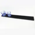 Black PVC bar spill mat rubber service mat non-slip waterproof bar runner for home kitchen - 60x8x1cm / Black