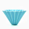 Ceramic origami coffee dripper light blue cone V60 pour over coffee filter cup for home - Light Blue