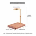 Solid wood manual coffee dripper stand with adjustable copper-colored metal holder. - Style B / Style B Bronze