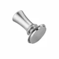 Adjustable stainless steel coffee tamper with scale, 9.5x6.5cm barista pressing tool. - Flat Pad / 51mm / Silver