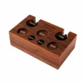 Stazione di pressatura caffè in legno massiccio portafiltro per macchina espresso. - Base Multifunzionale in Legno Massiccio per Pressino 58mm