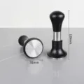 51mm espresso coffee tamper with spring loaded mechanism for professional barista coffee brewing. - Impact Tamper / 51mm / Black