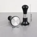 Stainless steel coffee tamper 58mm calibrated spring loaded espresso pressing tool for baristas - Impact Tamper / 58mm / Black