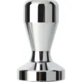 Stainless steel coffee tamper detail view, solid metal espresso press tool for barista. - 51mm / Silver