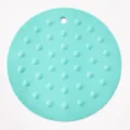 Silicone Heat Insulation Mat Round Non-Slip Kitchen Hot Pad Pot Holder Light Green - 17x17x0.4cm / Light Green