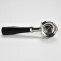 Stainless steel 58mm coffee machine portafilter with wooden handle replacement part SKU - 58mm / African Blackwood 2 (Double Spout with Bottom)
