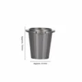 Coffee dosing cup for Breville portafilter, silver gray metal powder ring, 70x41mm. - Gray (54mm Compatible)