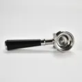 Stainless steel coffee portafilter 58mm with dark handle for espresso machine variant. - 58mm / African Blackwood (Double Spout with Bottom)