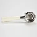 Replacement stainless steel coffee machine portafilter with white handle 58mm accessory - 58mm / White Plastic Handle (Double Spout with Bottom)