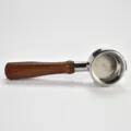 58mm Espresso Coffee Machine Portafilter Wooden Handle Stainless Steel Replacement Part - 58mm / Burl Wood (Bottomless)