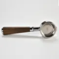 Stainless steel espresso coffee machine portafilter with wooden handle 58mm filter basket. - 58mm / Black Rosewood (Bottomless with Buckle)