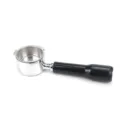 Portafiltro senza fondo per macchina caffè 58mm con manico nero accessori per espresso. - Manico a Tre Orecchie / 51mm / Lega & Plastica