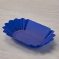 Vassoio per degustazione di chicchi di caffe in silicone blu forma barca 22x13.5x3cm - 22*13.5*3-300ML / Blu scuro