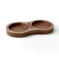 Walnut wood coffee tamper holder double slot storage tray for espresso distributor tools. - Solid Wood Tamper Holder / Universal 51/53/58mm
