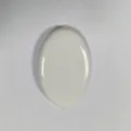 White oval PVC soft rubber coin purse, compact portable storage pouch for daily use. - 8*5*1.5 / White