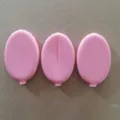 Portamonete ovale in PVC rosa, piccola borsa portaoggetti in gomma morbida, graziosa. - 8*5*1.5 / Rosa 236C