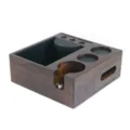 Wooden coffee tamper station knock box walnut storage holder for espresso distributor tools - 51/54 Walnut Wood