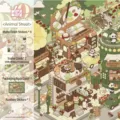 Niedliches Tier-Straßen DIY Miniatur Szenen Sticker Set mit glänzenden Aufklebern und Karten. - Tierstraße
