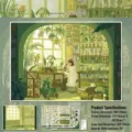 Set de pegatinas decorativas de laboratorio botánico, pegatinas de collage escénico. - Instituto de Botánica