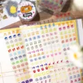 Decoratieve washi-tape en schattige stickerset met Engelse woorden en weekplanner-icoontjes. - PET Gestanst Kalender Monster 100cm