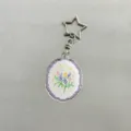 Acryl pixel bloem sleutelhanger met stervormige sluiting, schattige hanger voor tassen en agenda. - Pixel Huaxin