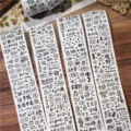 Originele washi-tape set met handgetekende doodles, Engelse plannerwoorden en dagelijkse stickers. - Synthetisch Papier Gestanst Deco Tekst 2 Rol 5m
