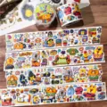 Original cute cartoon washi tape decorative sticker rolls set for daily planner journaling. - Synthetic Paper Die-cut Stay Home Sample 100cm