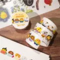 Decorative washi tape cute cartoon character sticker roll for journaling and craft DIY decor - Lace Strip - Holding Hands Roll 5m
