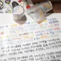 Decorative washi tape collection, creative typography and text pattern masking tape for journaling. - PET Die-cut Life's Troubles Sample 200cm