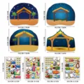 Detailed view of Christmas nativity scene DIY foam stickers set with background cards. - 3D Relief Nativity Scene DIY Set (4 Pieces)