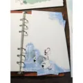 A6 loose-leaf planner insert with cute cat illustration, refill notebook paper for diary. - Flying Chicken Cat 30 Sheets