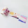 Decoratieve washi-tape met aquarel landschapsontwerp, vuurtoren, brug en tekst. - Wachten op de wind / Washipapier Monster 100cm