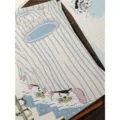 Cat Chronicle A6 Loose Leaf Planner Inner Pages, Blue Stripe Cute Cat Stationery Refill - Quilt Cat 30 Sheets