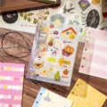 Transparent loose leaf binder notebook shell with cute cartoon designs and fun English text for daily journaling. - M5 Loose-Leaf Cover - Picnic
