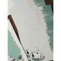 A6 planner inner pages memo pad refill with cute cat and green forest illustration design. - Sleeping Cat 30 Sheets