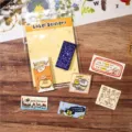 Cute cartoon embroidered woven label stickers set for DIY journaling and decoration. - Bulan Fabric Label