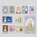 Vintage postage stamp stickers set, gold foil cute journaling stationery for planners. - Zhuodawang Silver Note Poems Small Stamp Sticker