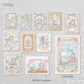 Zhuo Da Wang Middag Serie Vintage Postzegel Stickers Leuke Briefpapier Dagboek Set - Zhuodawang Gouden Wind Gekras Kleine Postzegel Sticker