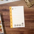 Loose leaf notebook inner pages with cute cartoon patterns and lines, perfect for DIY journaling. - M5 Inner Pages - Lined Three Little Ones 10P