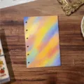Colorful gradient 6-hole loose leaf refill paper for custom planner notebook binders. - M5 Inner Pages - Rainbow 10P