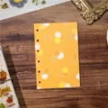 Yellow bokeh loose-leaf notebook refill paper, 6-hole punched inner pages for DIY planner journals. - M5 Inner Pages - Orange 10P