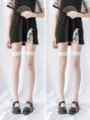 White fishnet over-the-knee stockings for women, sexy breathable summer thigh highs. - One Size / White 2 Pairs