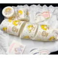 Detailed view of ONETWO cute girl series washi tape rolls, samples, and decorative sticker set. - Washi Cutting Film - Girl Daily Sample 35cm