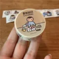 Weiche Feiertag dekorative Washi Tape Rolle fur Tagebuch Scrapbooking DIY Basteln 5m - Washi Reißbar Gedämpfte Brötchen Menschen Abfüllung 50cm